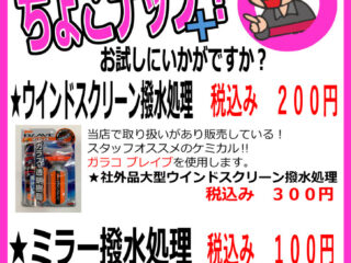 埼玉店限定！ちょこナップ！！おすすめのケミカルをお試し価格で体験しませんか？