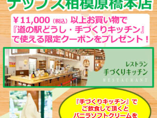 ￥11,000円以上のお買い物で「道の駅どうし」で使えるクーポンをプレゼント！